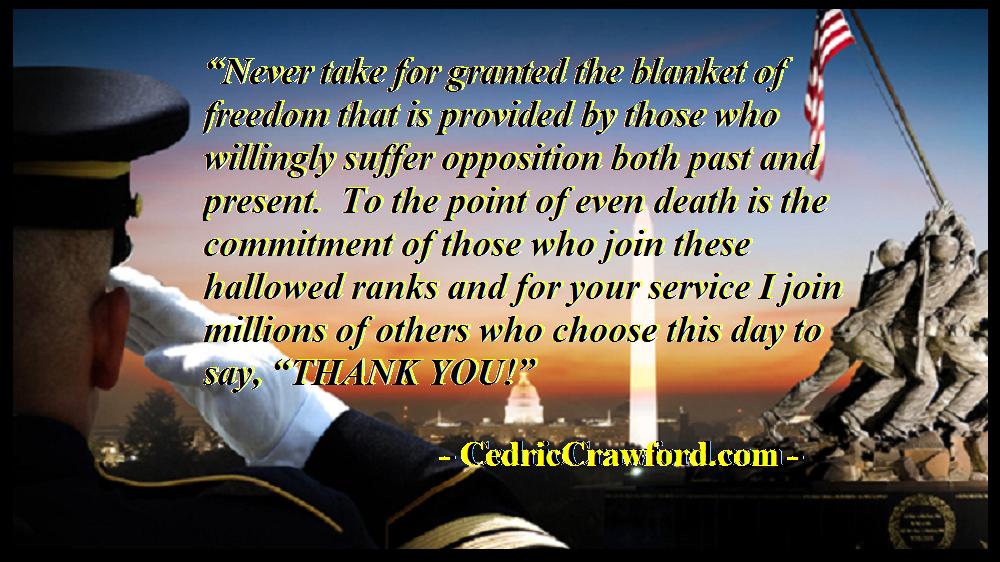 Veterans Day Thank You Motivational Speaker Author Entrepreneur